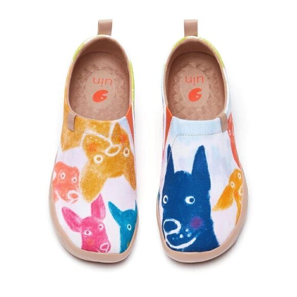UIN Women's Sneaker Painted Canvas Slip-On Ladies Travel Shoes (Say Cheese) - Picture 1 of 12
